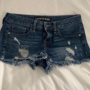 Express denim shorts
